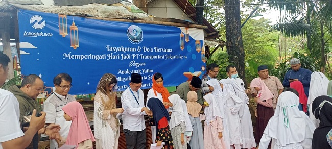 Milad ke - 9, PT. Trans Jakarta, Gelar Santunan, Tasyakuran dan Doa Bersama di YPARAM - SAAJA