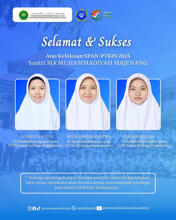 Haflah Akhirussanah: 9 Santri Lolos Menjadi Mahasiswa Melalui jalur SPAN-PTKIN