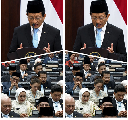 DPR Khusuk Aminkan  Doa Menag
