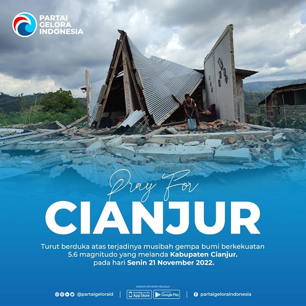 Bantu Korban Gempa Cianjur, Partai Gelora Buat Program Sejuta Liter Air Mineral