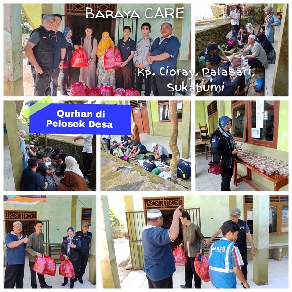Baraya Care Salurkan Hewan Qurban Ke Pelosok Desa di Sukabumi