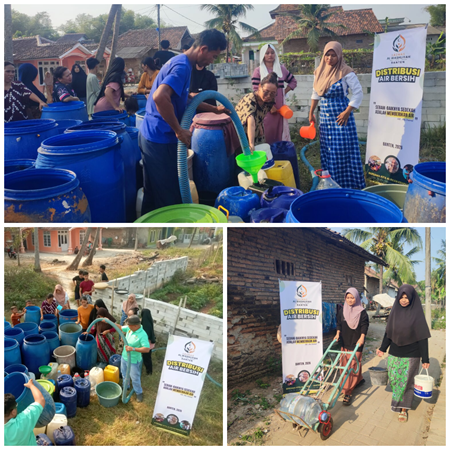 LAZNAS Al-Washliyah Banten Distribusikan Air Bersih